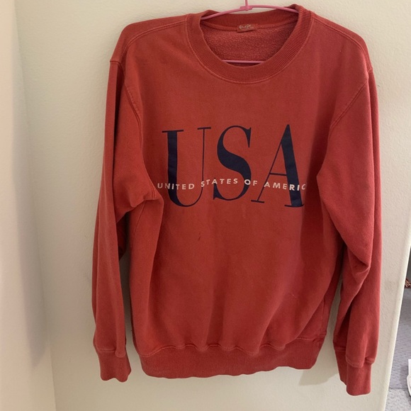 Brandy Melville Sweaters Red Brandy Melville Usa Crewneck Poshmark